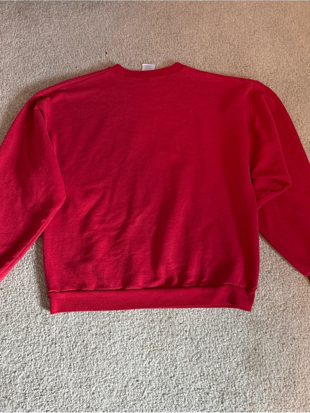 Vtg Wisconsin Badgers Bucky Red Crew Neck Sweatshirt Jerzees Medium - Picture 8 of 8